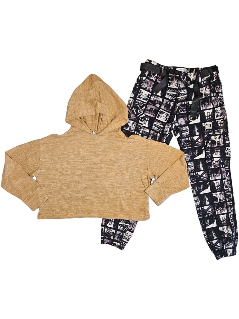 Hoodie & Cargo Pants Set Girls Size 14-16